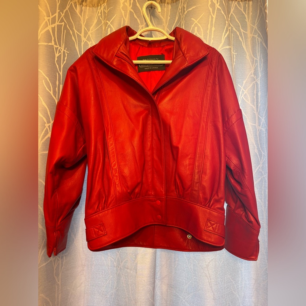 Red Leather Vintage Jacket